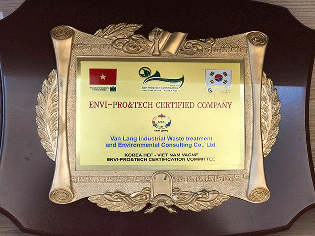 Giải Thưởng Doanh Nghiệp Xanh Envi - Pro&Tech Certificate Company